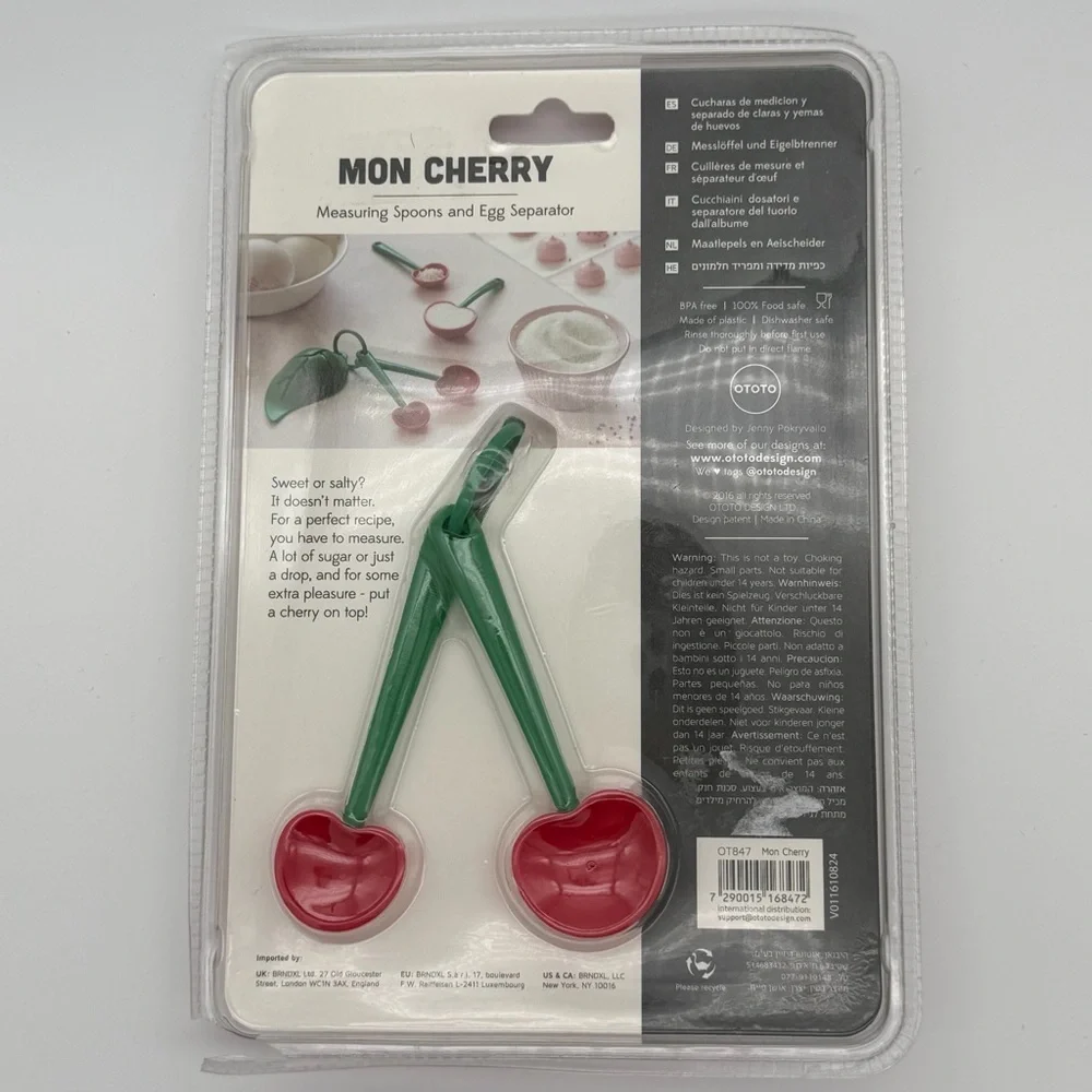 OTOTO Mon Cherry Measuring Spoons & Egg Separator